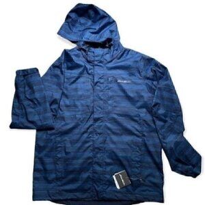 Eddie Bauer Barrier Ridge 2.0 Jacket Blue & Black Stripes Men’s TXL Waterproof
